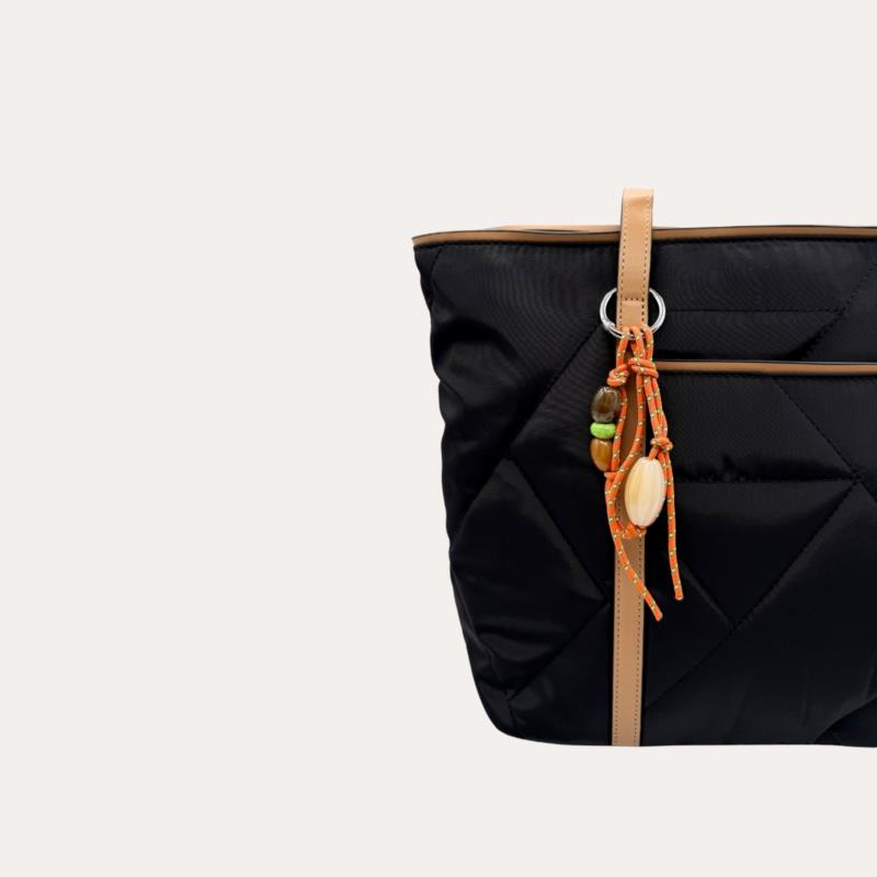 Bolso Shopper Acolchonado Negro