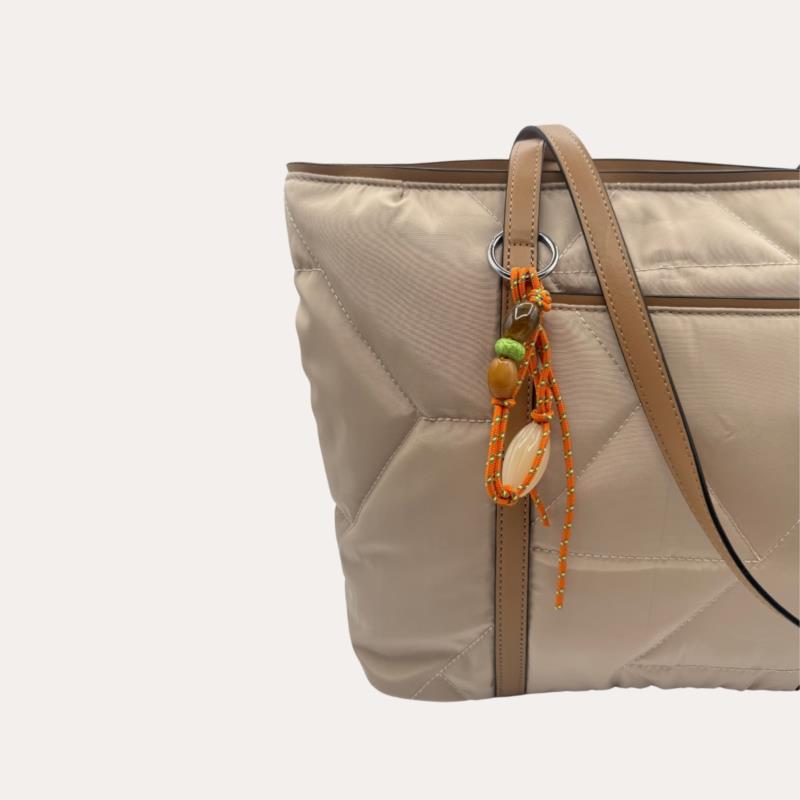 Bolso Shopper Acolchonado Beige