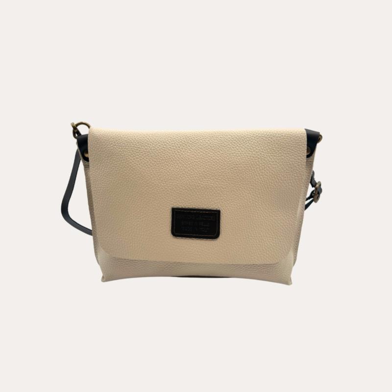 Cartera Bandolera Piel Blanco Roto (Crossbody)