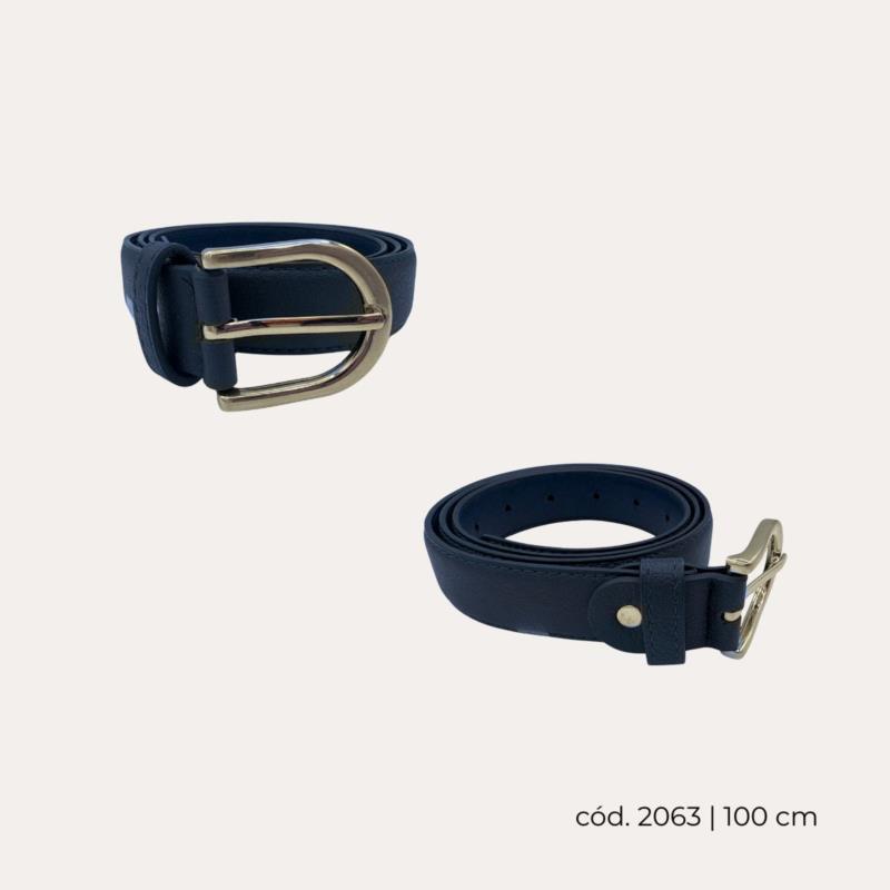 Cinturón fino azul 100cm