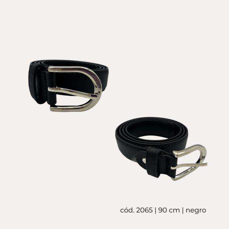 Cinturón fino negro 90cm