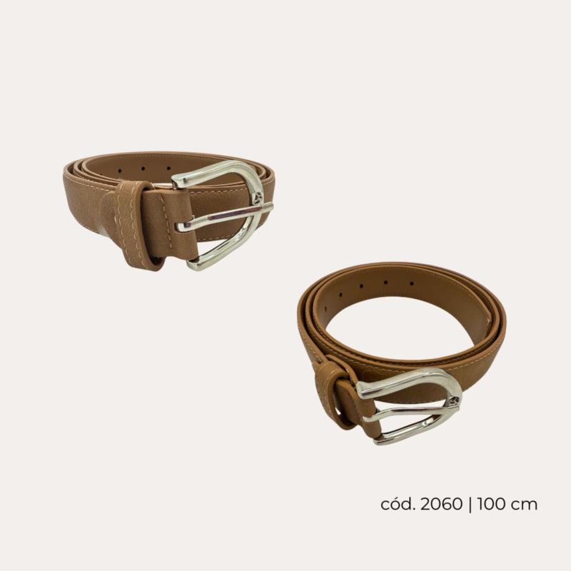 Cinturón fino caqui 100cm