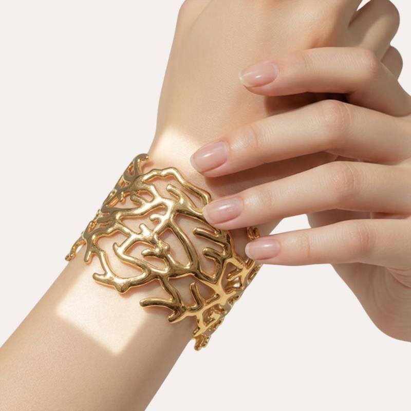 Brazalete Corales Dorado