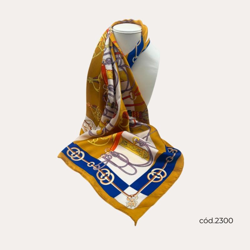 Fulares Estampados Dorado