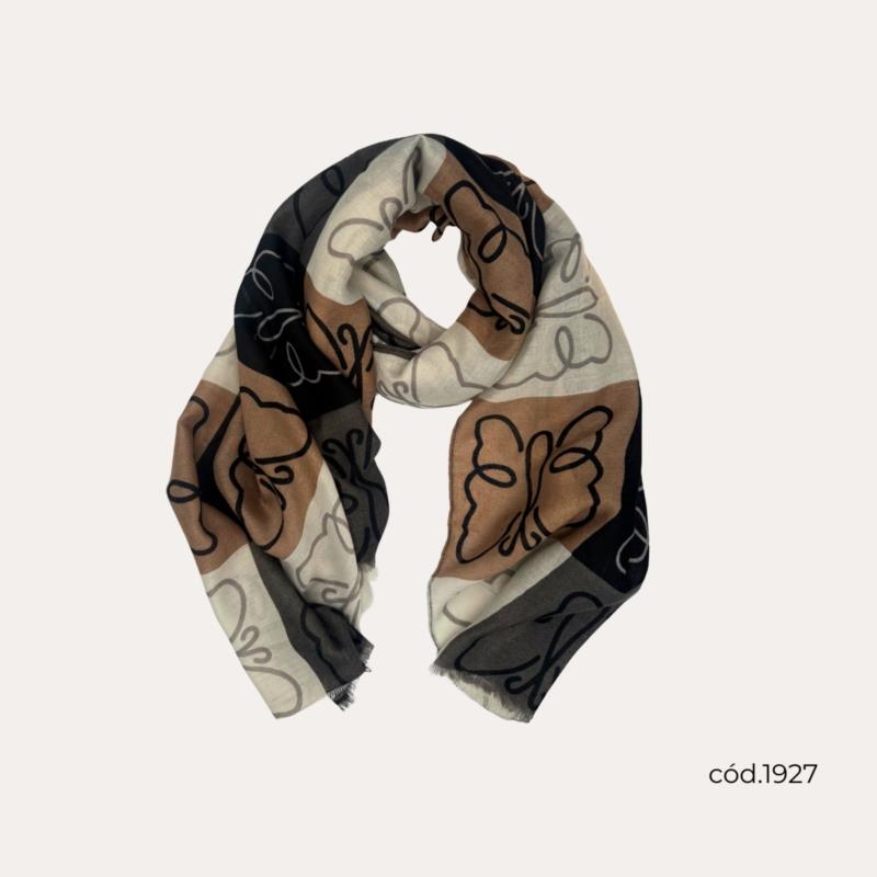 Bufanda Cuatro Colores Mariposa