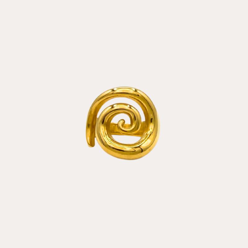 Anillo Espiral Dorado