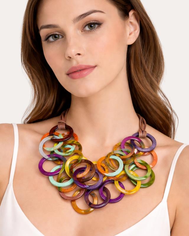 Collar Corto Doble Multicolor