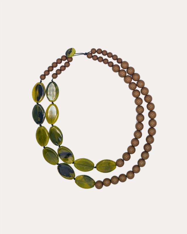 Collar Corto Bicolor Verde