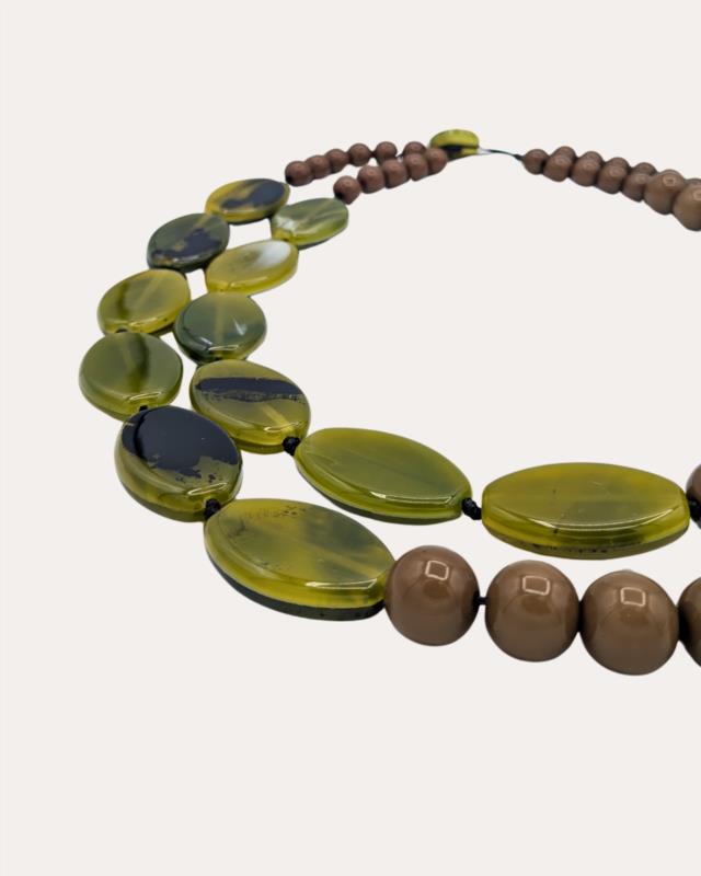 Collar Corto Bicolor Verde