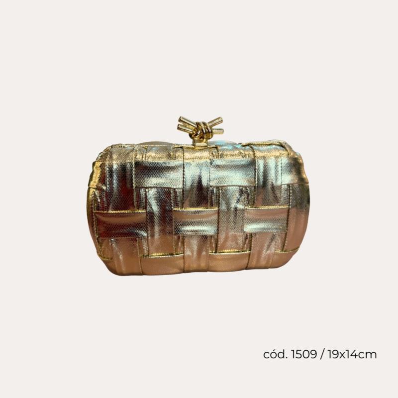 Bolso dorado trenzado | Lujo artesanal Madrid