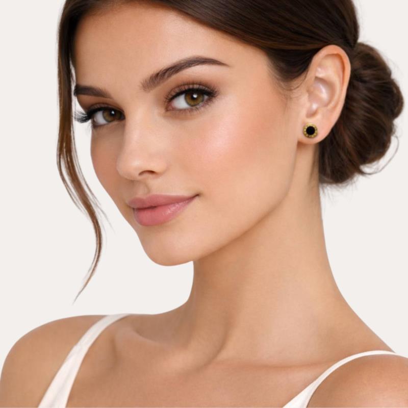 Pendientes Mini Dorados Estilo Bulgari