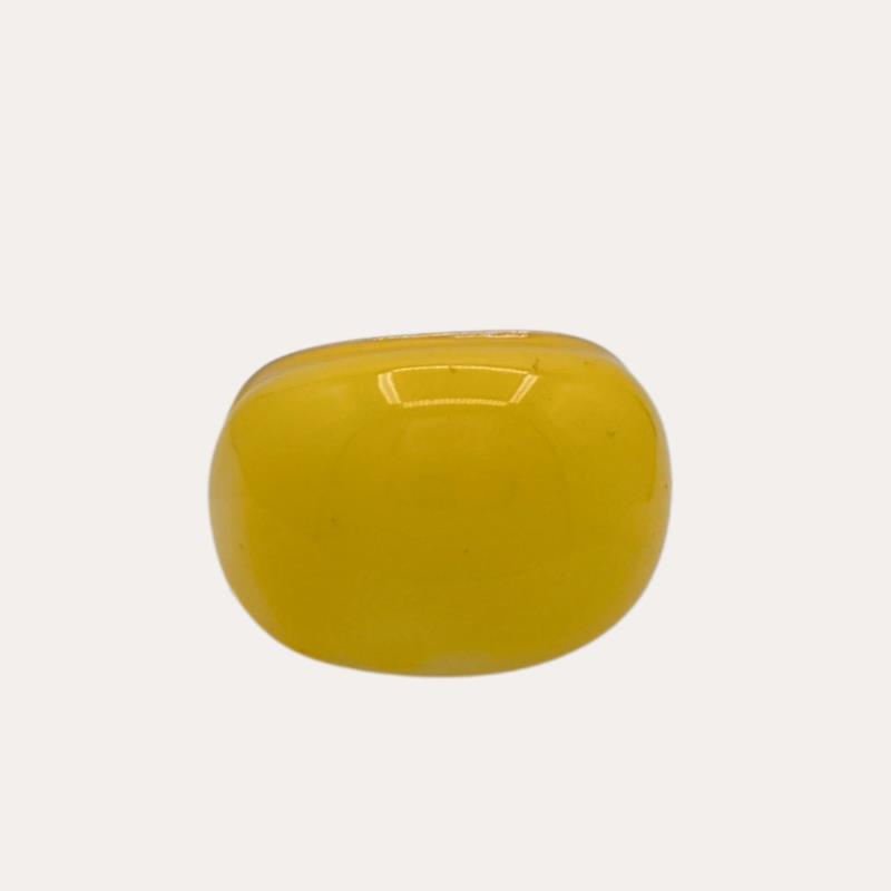 Anillo Esmalte Elastico Amarillo