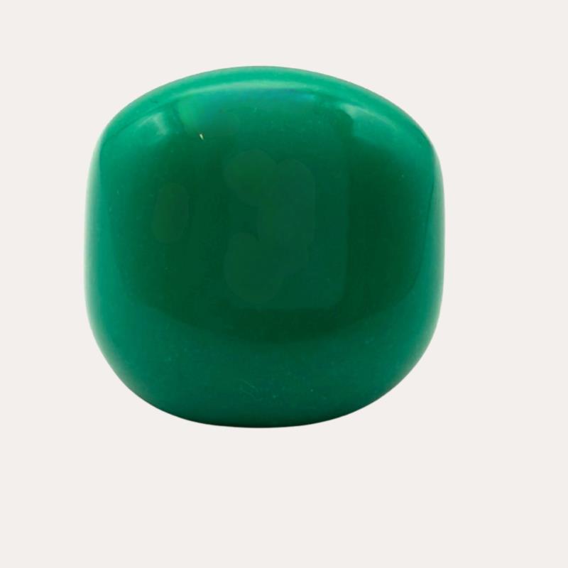Maxi Anillo  Cuadrado de Resina Turquesa