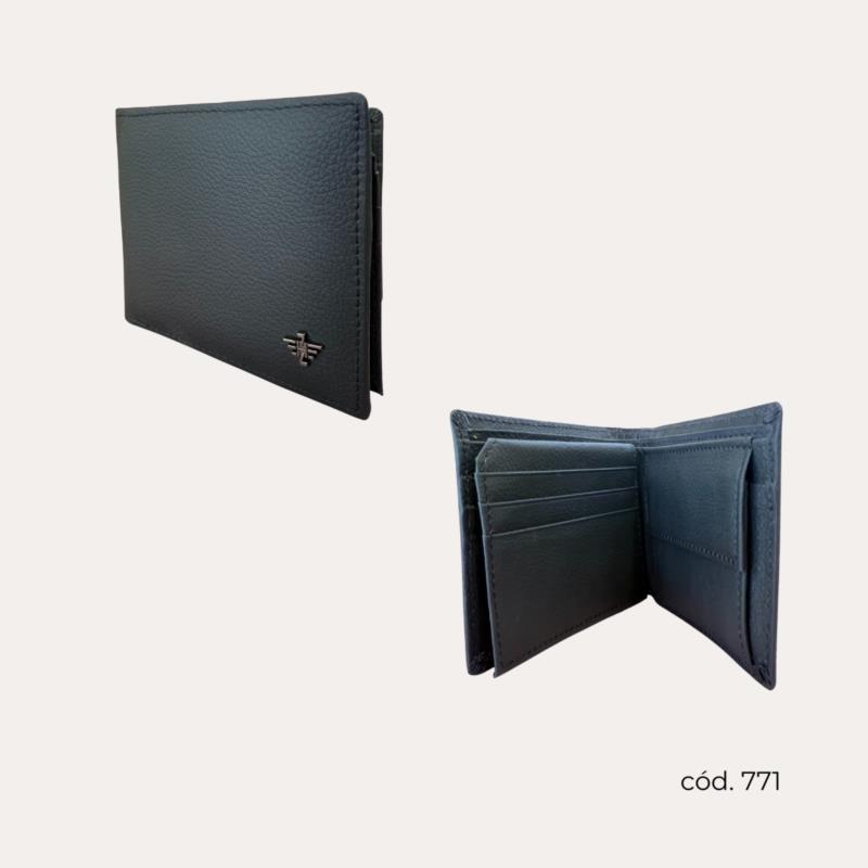 Cartera Hombre Marron Rugoso