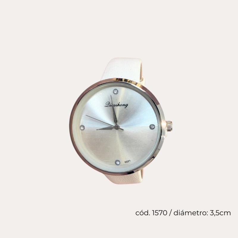 Reloj Blanco con plateado
