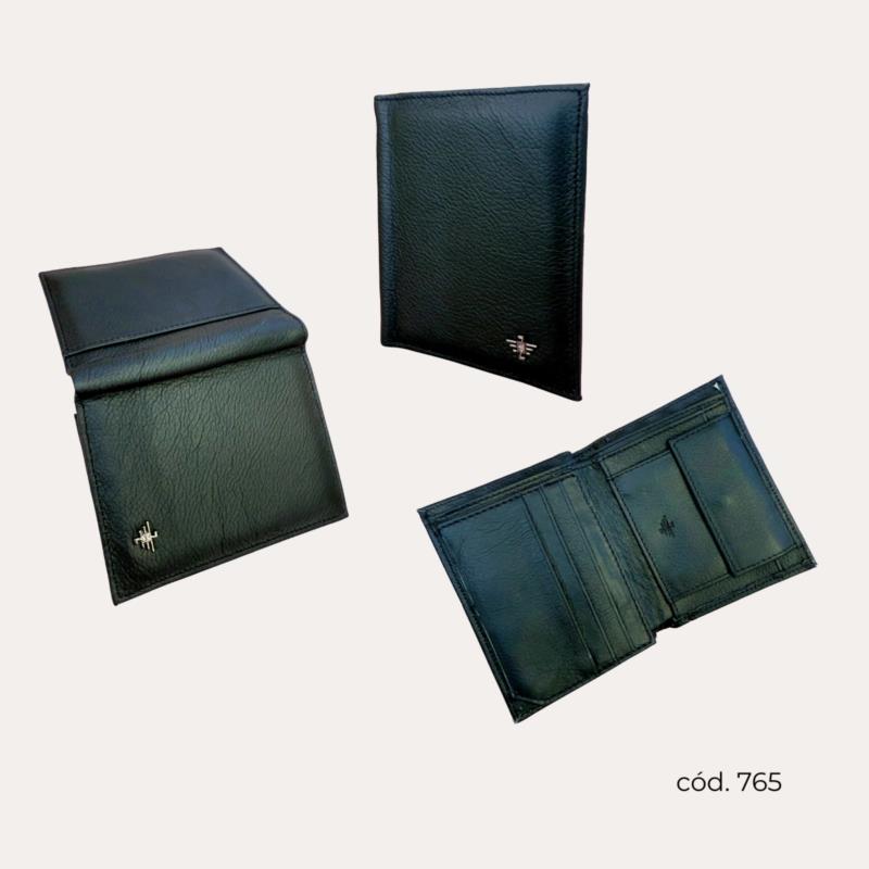 Cartera Piel Negra