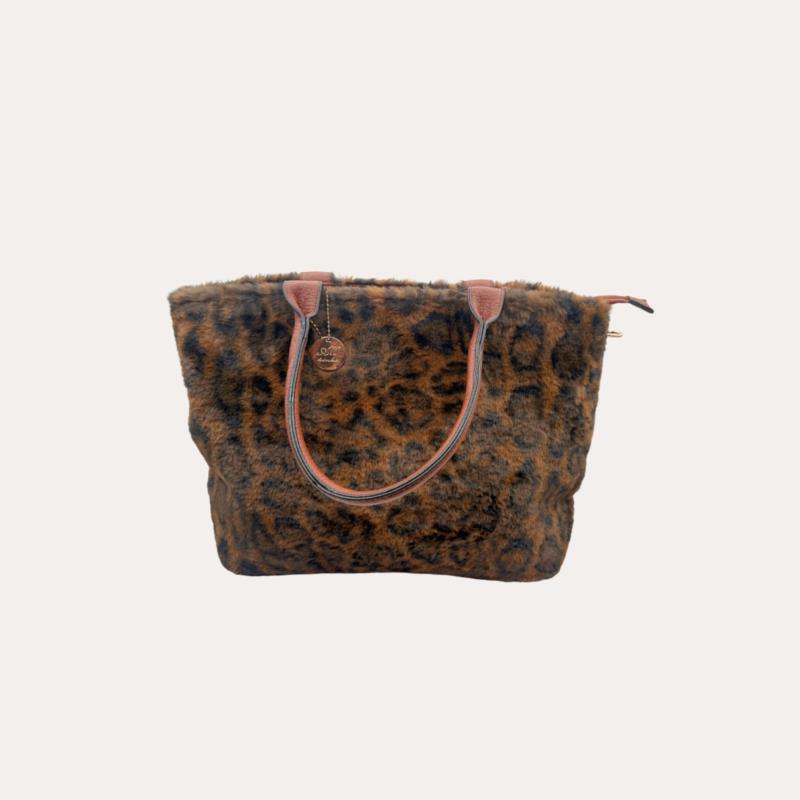 Bolso de Mano Animal Print Efecto Pelo