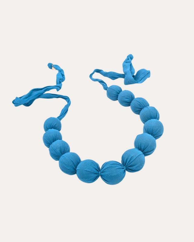 Collar Corto Bolas Azules