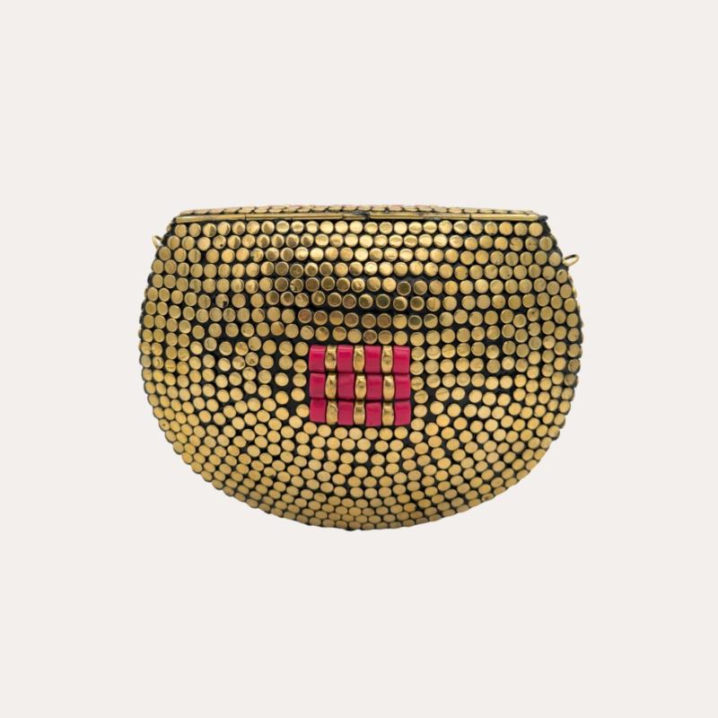 Bolso de Fiesta Rígido con Abalorios