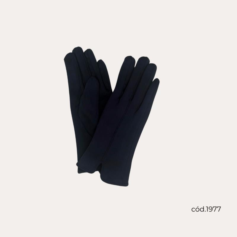 Guantes de Mujer en Azul de Diseño Liso